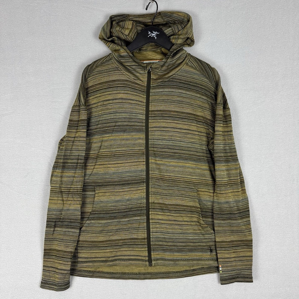 Smartwool 100% Merino Wool Zip Up Hoodie Sweatshirt Unisex Large Outdoor Utility